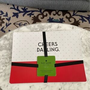Kate Spade Red with White Polka Dots Placemats Set (4)